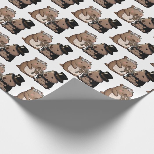 Wombat Wedding Cadeaupapier (Hoek)