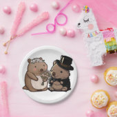 Wombat Wedding Papieren Bordje (Feest)