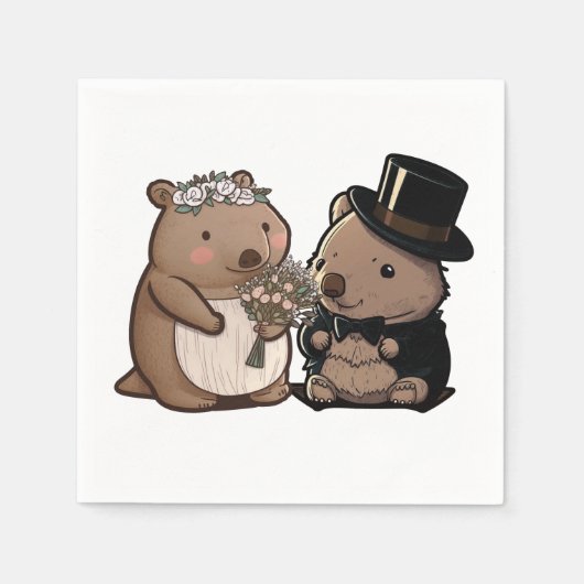Wombat Wedding Servet (Voorkant)