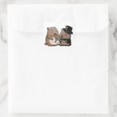 Wombat Wedding Vierkante Sticker (Tas)