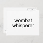 wombat whisper briefkaart (Voorkant / Achterkant)
