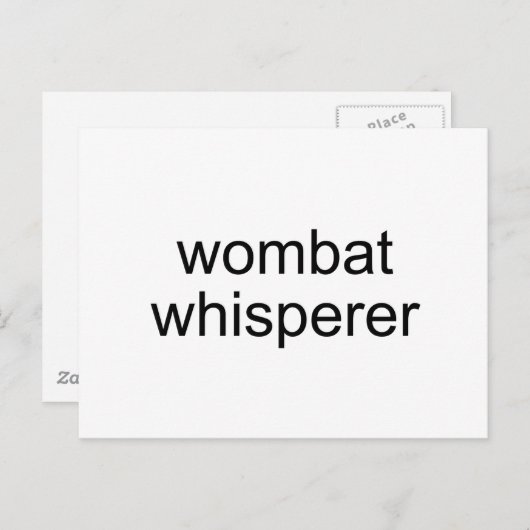 wombat whisper briefkaart (Voorkant / Achterkant)