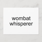 wombat whisper briefkaart (Voorkant)