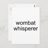 wombat whisper briefkaart (Voorkant / Achterkant)