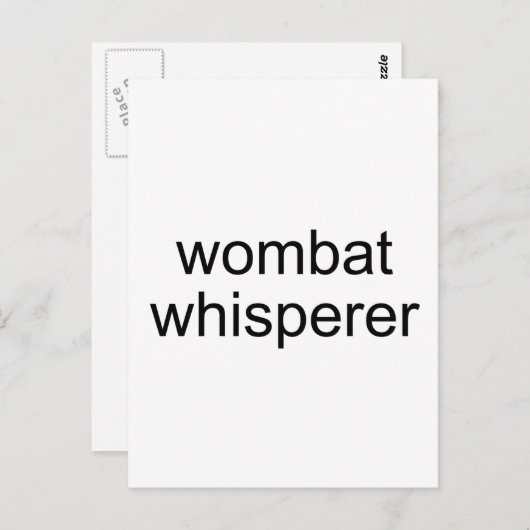 wombat whisper briefkaart (Voorkant / Achterkant)