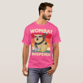 Wombat Whisperer Funny Wombat Gezegde T-shirt (Voorkant volledig)