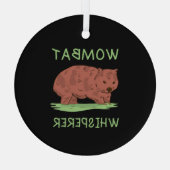 Wombat Whisperer Glas Ornament (Achterkant)