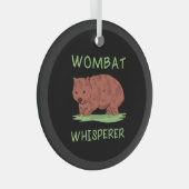Wombat Whisperer Glas Ornament (Voorkant Rechts)