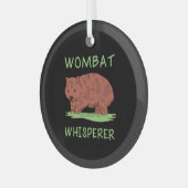 Wombat Whisperer Glas Ornament (Voorkant links)