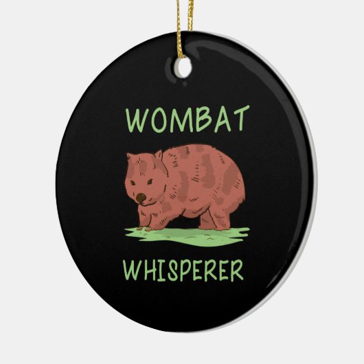 Wombat Whisperer Keramisch Ornament (Links)