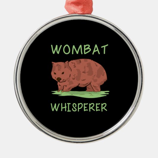 Wombat Whisperer Metalen Ornament (Voorkant)