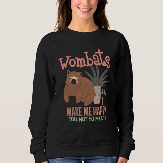 Wombat  Wombats and Sarcasm I Love Wombats Trui (Voorkant)