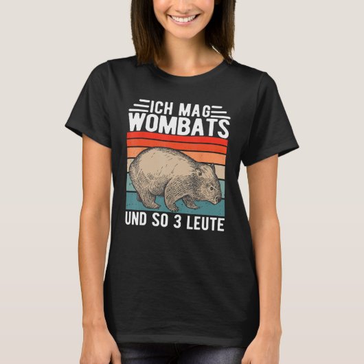 Wombat Wombats Australië buideldier cadeau T-shirt (Voorkant)