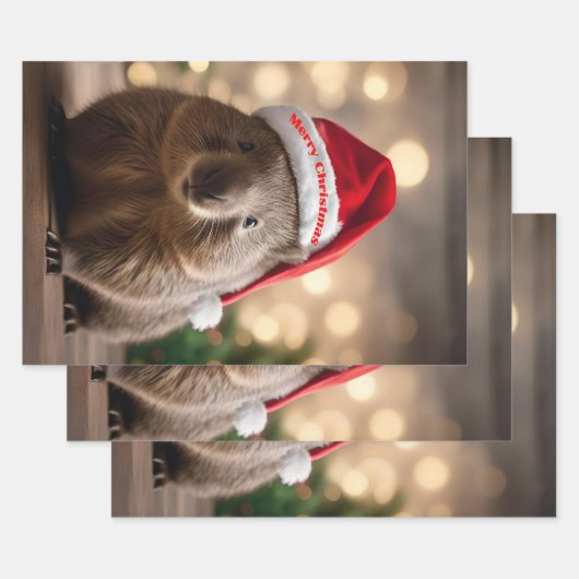 Wombat Wonderland: een gezellige kerstavond Inpakpapier Vel (Set)