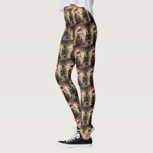 Wombat Wonderland: een gezellige kerstavond Leggings