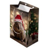 Wombat Wonderland: een gezellige kerstavond Medium Cadeauzakje (Voorkant Gekanteld)