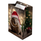 Wombat Wonderland: een gezellige kerstavond Medium Cadeauzakje (Achterkant Gekanteld)