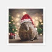 Wombat Wonderland: een gezellige kerstavond Servet (Voorkant)