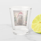 Wombat Wonderland: een gezellige kerstavond Shot Glas (Achterkant)