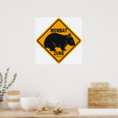 Wombat Zone Sign Poster (Keuken)