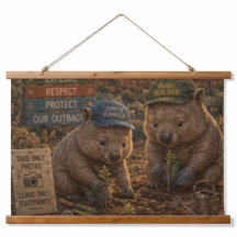 Wombat Zwervers Verkennen en Beschermen Ons Outbac