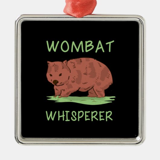 Wombatfluisteraar Metalen Ornament (Voorkant)