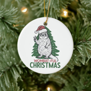 Wombatful Christmas Keramisch Ornament