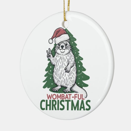 Wombatful Christmas Keramisch Ornament (Links)