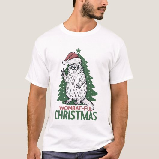 Wombatful Christmas T-shirt (Voorkant)