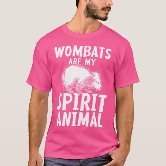 Wombats Funny houdt van Wombat T-shirt (Voorkant)