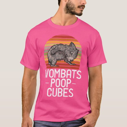 Wombats Poop Cubes houdt van Wombat T-shirt (Voorkant)