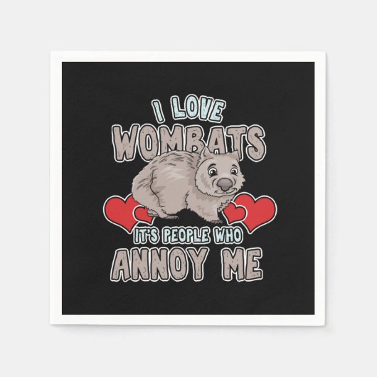 Wombats Poop Cubes Wombat Owner Australian Gift I  Servet (Voorkant)