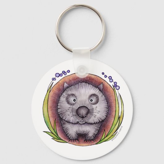 'Wombie' het wombat-Sleutelhanger Sleutelhanger (Voorkant)