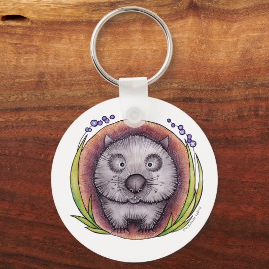 'Wombie' het wombat-Sleutelhanger Sleutelhanger (Voorkant)
