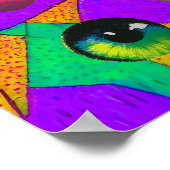 Wombo en de 7 Deadly Eyes Ken Gage Surrealisme Poster (Hoek)