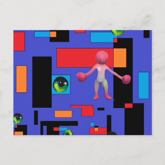 Wombo vaker wel dan niet surrealisme briefkaart (Voorkant)