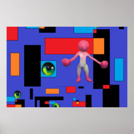 Wombo vaker wel dan niet surrealisme poster