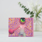 Wombo ziet de Lichte Pop Surrealisme Briefkaart (Staand voorkant)