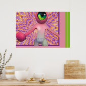 Wombo ziet de Lichte Pop Surrealisme Poster (Keuken)