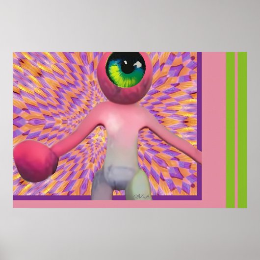 Wombo ziet de Lichte Pop Surrealisme Poster (Voorkant)