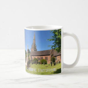 Wombourne, Staffordshire Kerk op een Koffiemok
