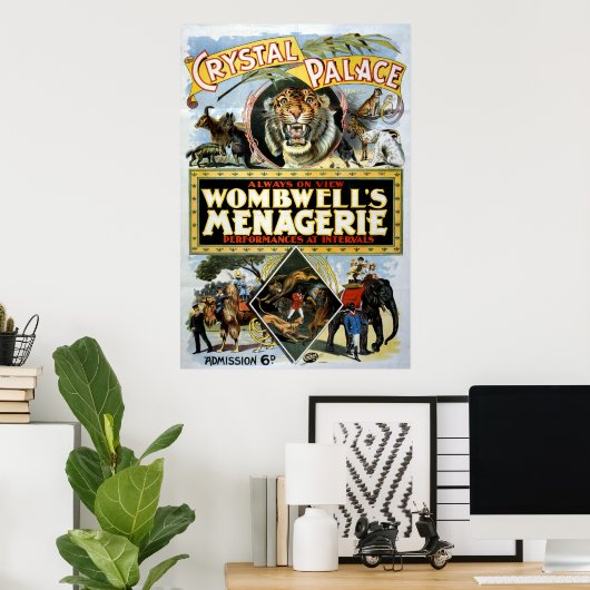Wombwell's Menagerie Crystal Palace Poster (Thuiskantoor)