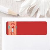Women716 ROOD LIPSTICK MODE STYLE SALON BE Etiket (Insitu)