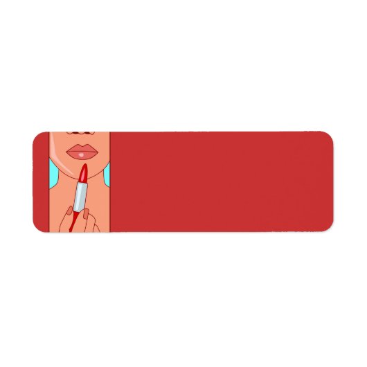 Women716 ROOD LIPSTICK MODE STYLE SALON BE Etiket (Voorkant)