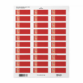 Women716 ROOD LIPSTICK MODE STYLE SALON BE Etiket (Full Sheet)