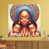 Women and child Isaiah 49:15: Canvas Afdruk (Insitu (Woonkamer))