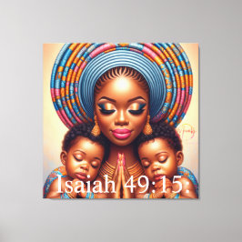Women and child Isaiah 49:15: Canvas Afdruk