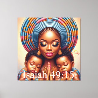 Women and child Isaiah 49:15: Canvas Afdruk
