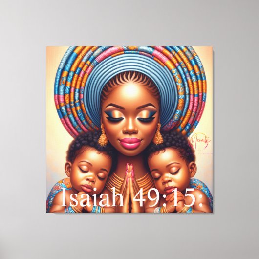Women and child Isaiah 49:15: Canvas Afdruk (Voorkant)