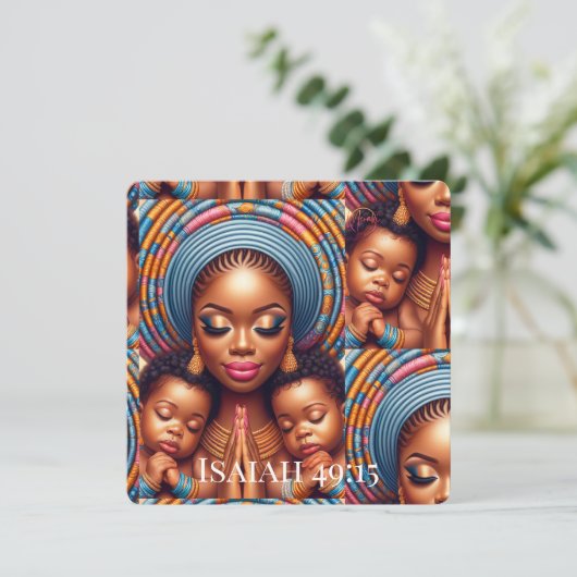 Women and child Isaiah 49:15: Kaart (Staand voorkant)